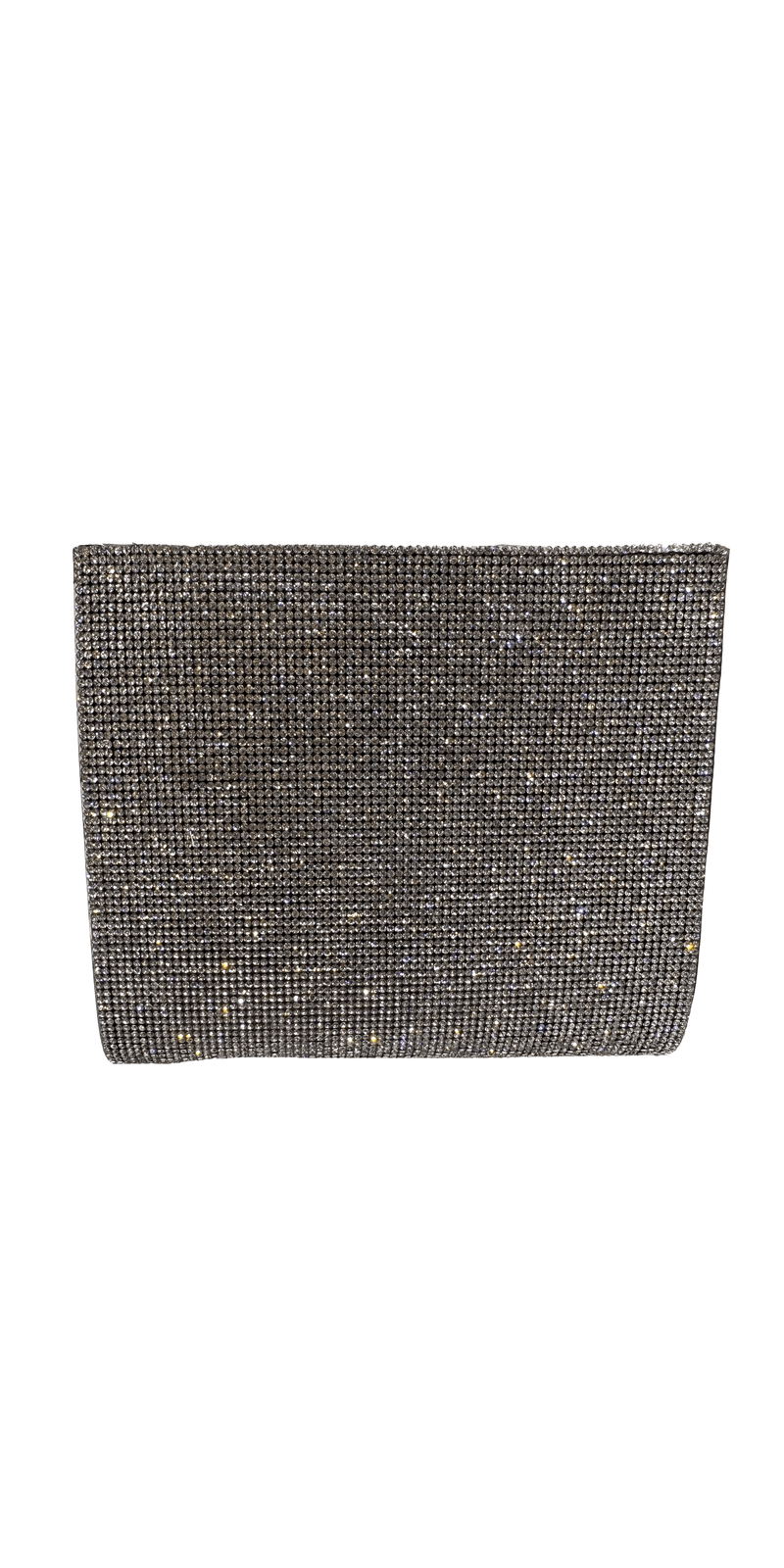 silver/no size/Camille La Vie/Snap Top Satin Rhinestone Handbag /front 1