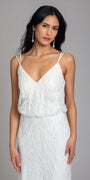 Strappy Back Beaded Embellished Blouson Dress - Camille La Vie