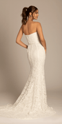 Strapless Sweetheart Lace Trumpet Dress with Cris Cross Bodice - Camille La Vie
