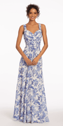 Sweetheart Floral A Line Dress with X Back - Camille La Vie