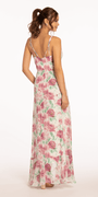 mulberry/size/4/missy/Camille La Vie /Criss Cross Floral Chiffon High Low Dress/back alt 2