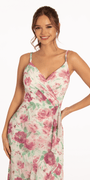 mulberry/size/4/missy/Camille La Vie /Criss Cross Floral Chiffon High Low Dress/close up
