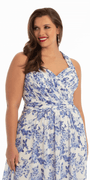 Sweetheart Floral A Line Dress with X Back - Camille La Vie