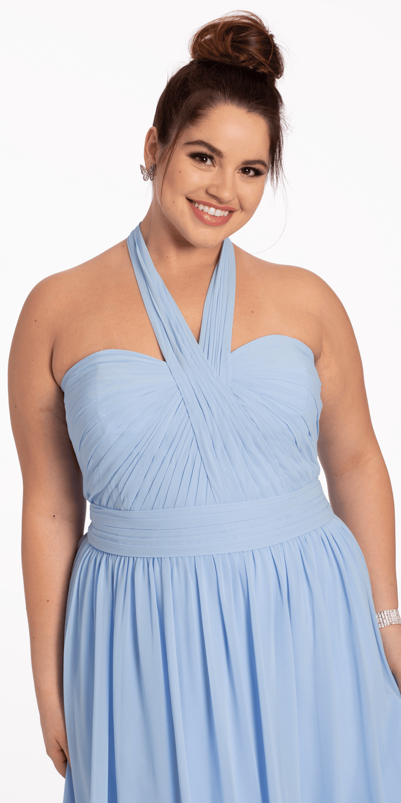 Tie Neck Halter Dress - Plus - Camille La Vie