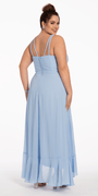 Tiered Chiffon Double Strap High Low Dress - Camille La Vie