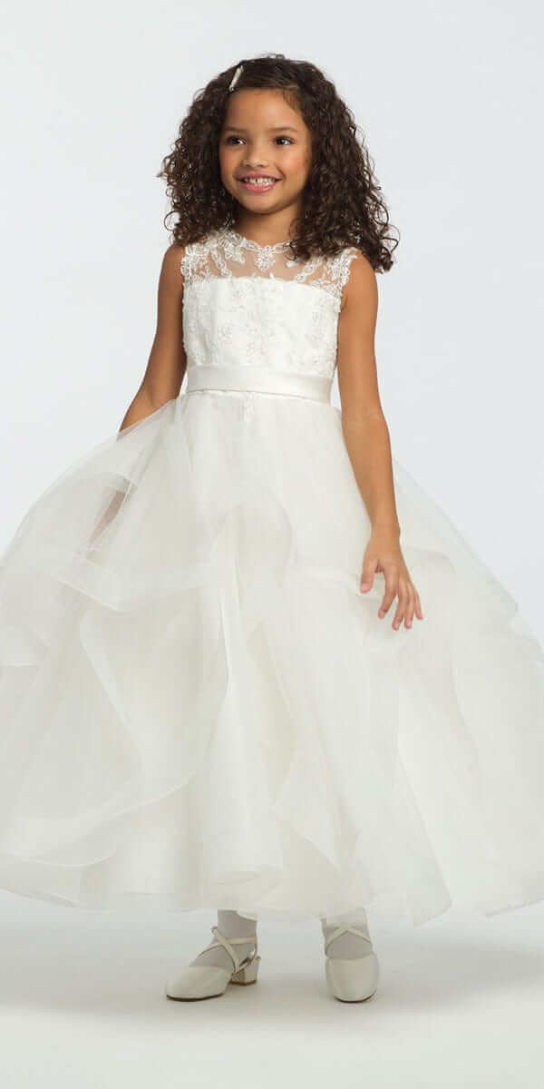 Lace Illusion Horse Hair Tulle Dress - Camille La Vie