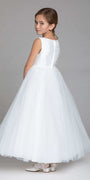 Crystal Beaded Mikado Tulle Dress - Camille La Vie
