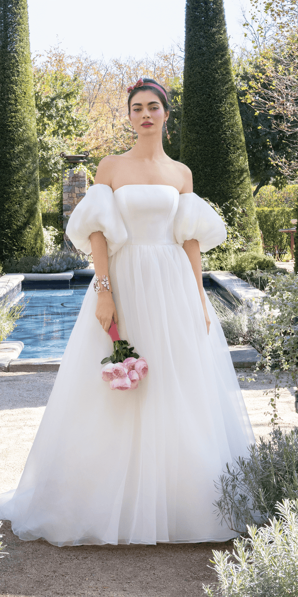  ivory/size/4/missy/ Camille La Vie/Organza Lace Up Back Ballgown with Detachable Sleeves/front