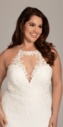 ivory/size/14/ plus/Camille La Vie/Crepe Floral Embellished Racer Back Dress with Leaf Beading Detail /close up