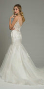 ivory/size/4/missy/Camille La Vie/Beaded Embroidered Sweetheart Mermaid Dress /back