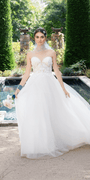 Tulle A Line Dress with 3D Embellished Appliques - Camille La Vie