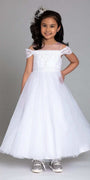 Illusion Off the Shoulder Lace Embroidered Dress - Camille La Vie