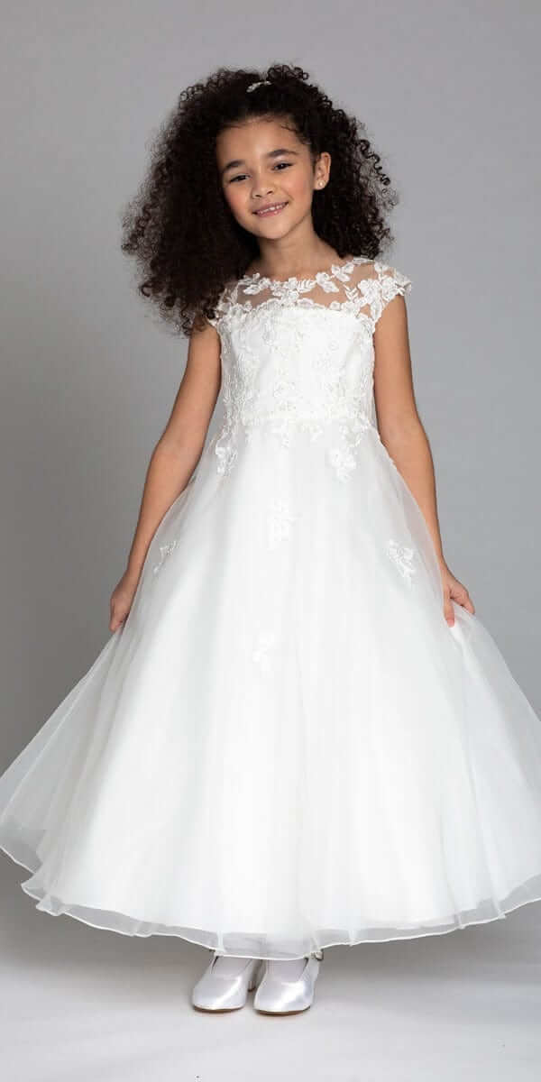 Lace Cap Sleeve Triple Bow Trim Dress - Camille La Vie