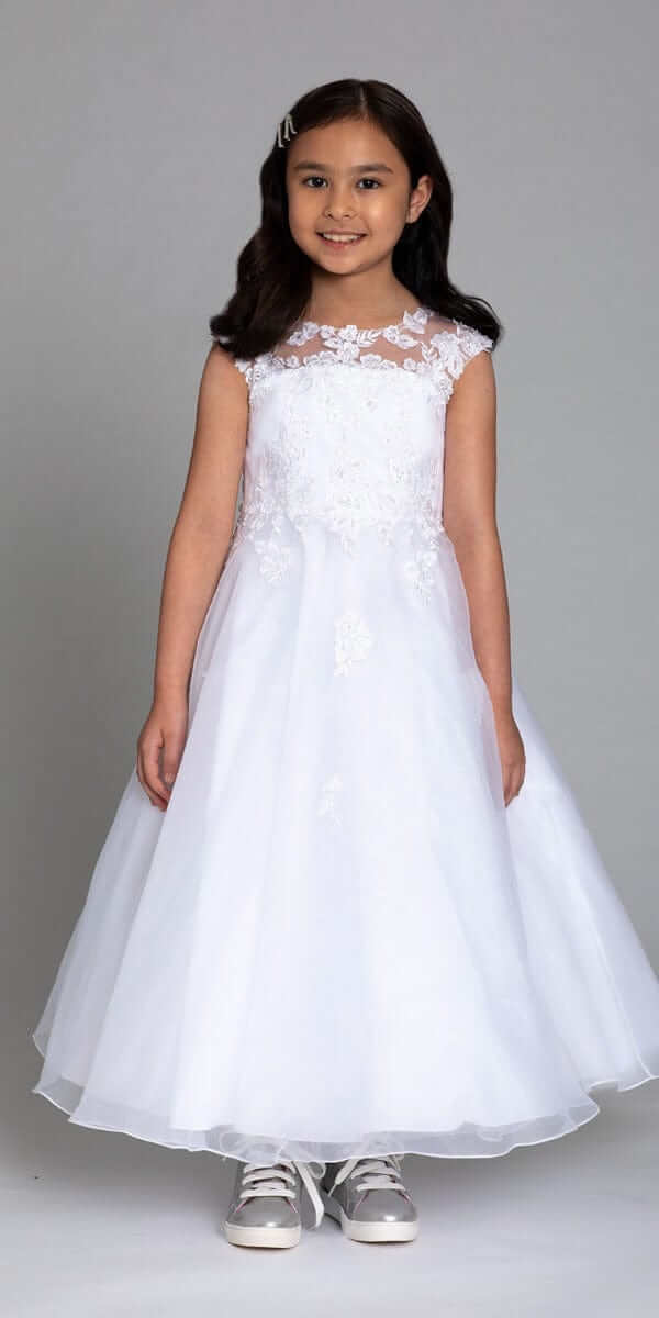 Lace Cap Sleeve Triple Bow Trim Dress - Camille La Vie