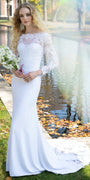 white/size/4/missy/Camille La Vie/Long Sleeve V Back Crepe Dress with Embellished Appliques /front