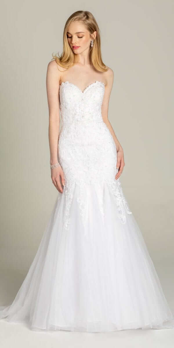 ivory/size/4/ missy/Camille La Vie/Sweetheart Embroidered Trumpet Dress with Tulle Godets/front