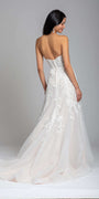 Strapless Lace Applique Tulle Ballgown - Camille La Vie