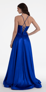 Twist Bodice Satin Corset Ballgown - Camille La Vie