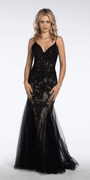 Two Tone Sweetheart Beaded Lace Mermaid Dress with Godets - Camille La Vie