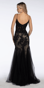 Two Tone Sweetheart Beaded Lace Mermaid Dress with Godets - Camille La Vie
