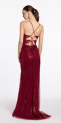 Strappy Back Sweetheart Embellished Corset Column Dress - Camille La Vie