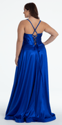 Twist Bodice Satin Corset Ballgown - Camille La Vie