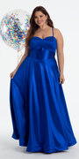 Twist Bodice Satin Corset Ballgown - Camille La Vie