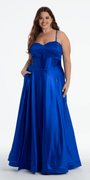 Twist Bodice Satin Corset Ballgown - Camille La Vie
