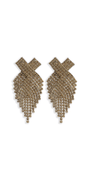 gold/one size/Camille La Vie/X Rhinestone Graduated Earrings /front
