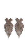 silver/one size/Camille La Vie/X Rhinestone Graduated Earrings /front