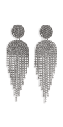 silver/one size/Camille La Vie/Button Post Graduated Rhinestone Earrings /front 