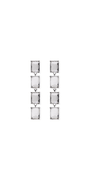 silver/one size/Camille La Vie/Chunky Gemstone Drop Earrings /front 2