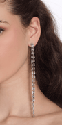 Baguette Extra Long Double Strand Earrings - Camille La Vie