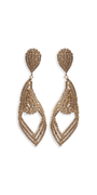gold/one size/Camille La Vie/Rhinestone Filigree Teardrop Earrings /front