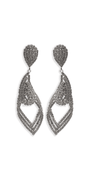 silver/one size/Camille La Vie/Rhinestone Filigree Teardrop Earrings /front