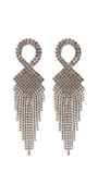 silver/one size/ Camille La Vie/Rhinestone Basketweave Ribbon Drop Earrings /front