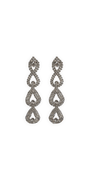 silver/one size/Camille La Vie/Rhinestone Multi Drop Earrings /front