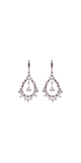 silver/one size/Camille La Vie/Cubic Zirconia Teardrop Center Earrings with Hoop Clasp /front