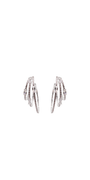silver/one size/Camille La Vie/3 Row Cubic Zirconia Hoop Earrings /front