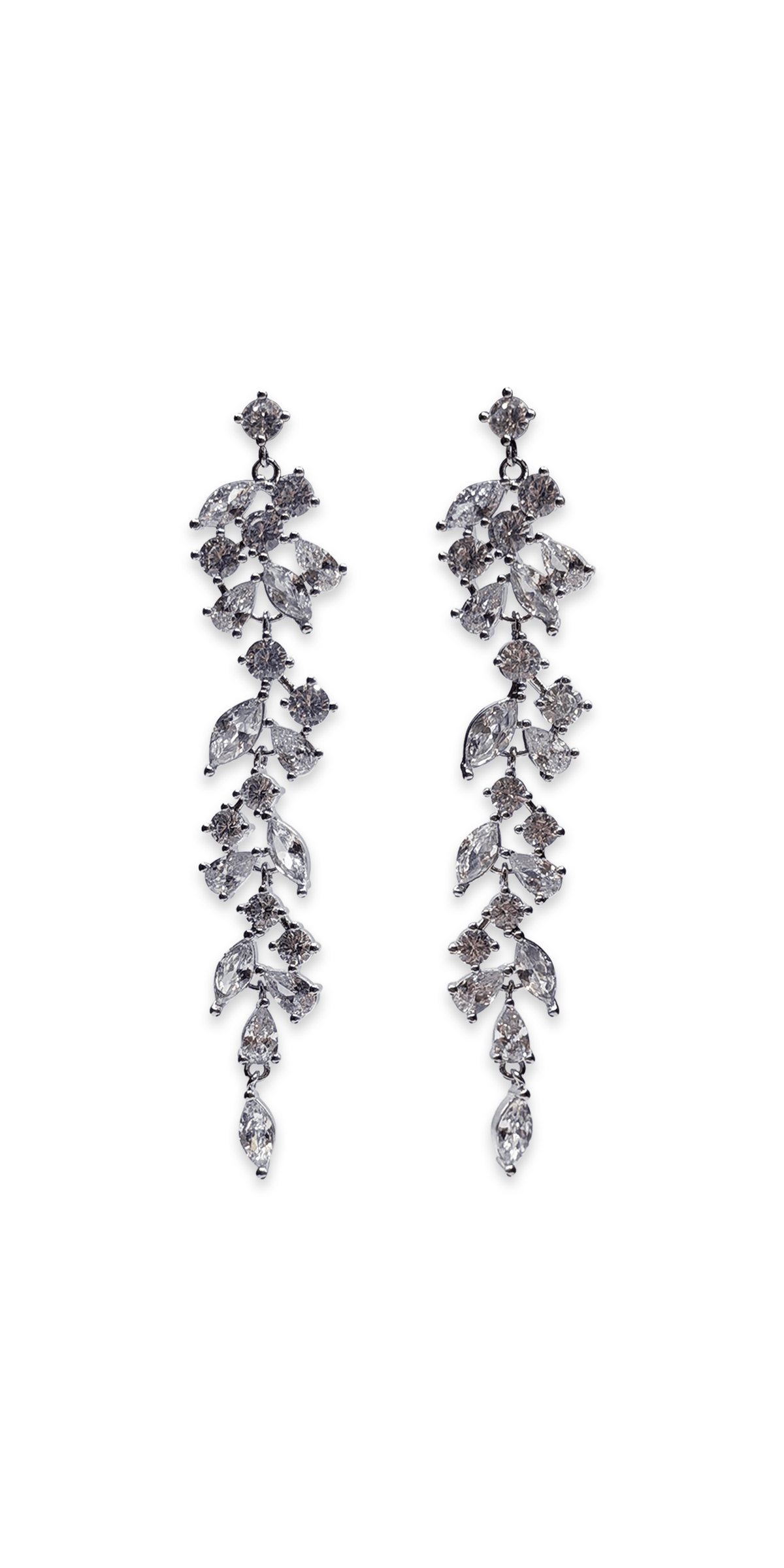 Camille La Vie Multi Micro Marquis Rhinestone Drop Earrings silver