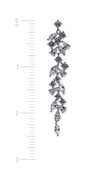 Camille La Vie Multi Micro Marquis Rhinestone Drop Earrings silver