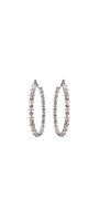silver/one size/Camille La Vie/Large Cubic Zirconia Hoop Earrings /front