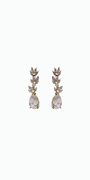 gold/one size/ Camille La Vie/Multi Stone Teardrop Earrings /front