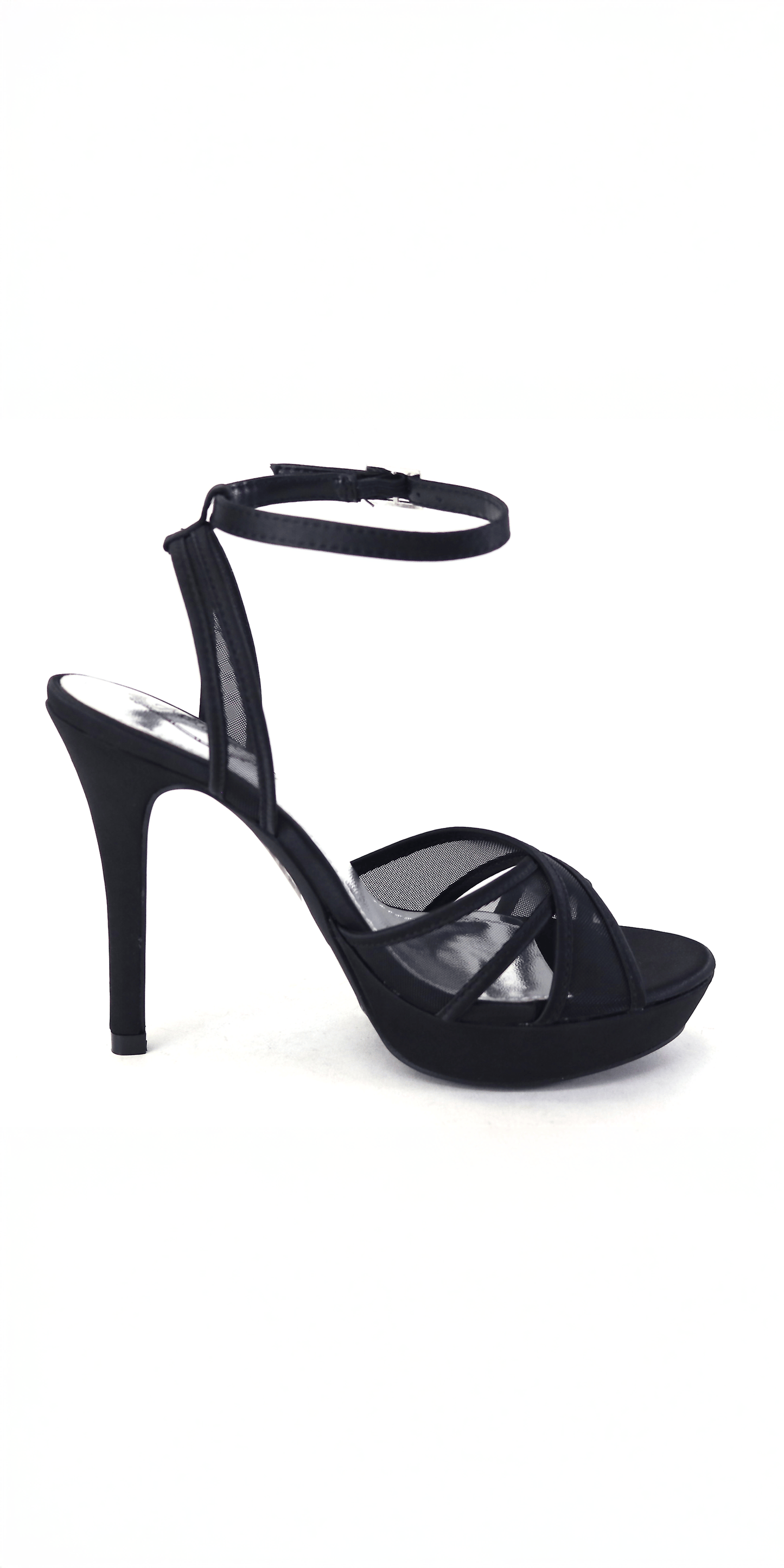 black/size/ 6/ Camille La Vie/Mesh Satin Criss Cross Strap Platform Stiletto Sandal/side 
